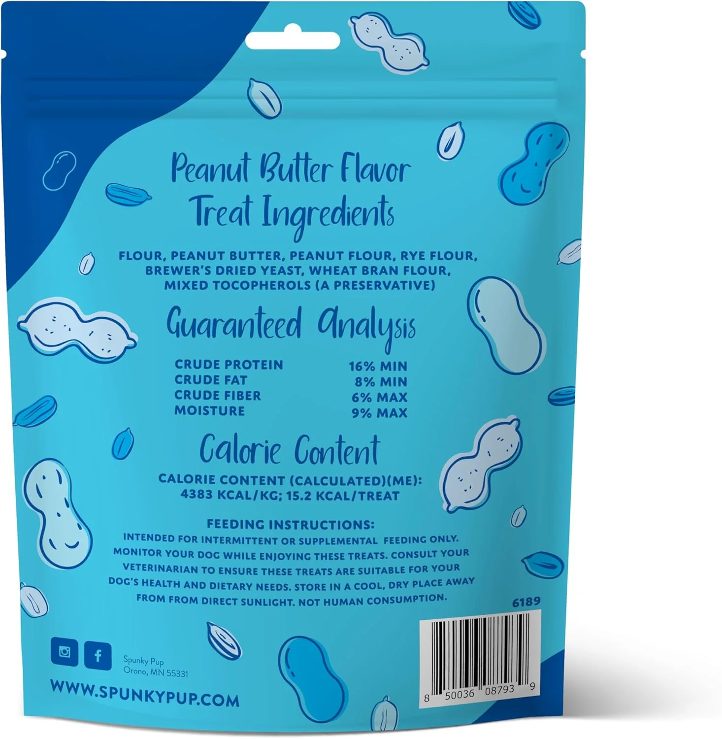 Spunky Pup Crunchy Biscuit Treats - Peanut Butter Crunch - Image 5