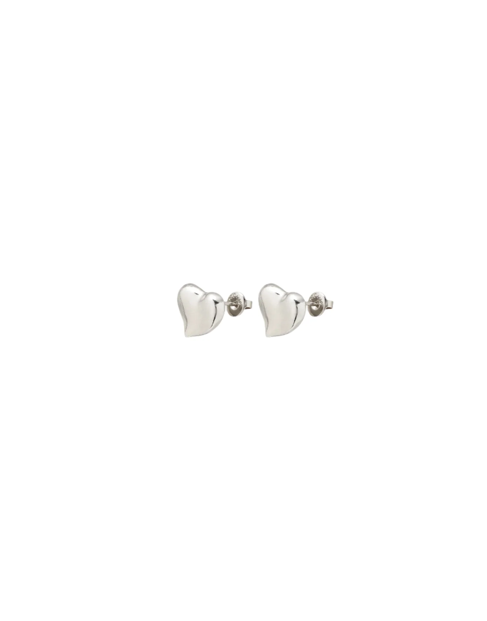 UNOde50 Emotions Silver-Plated Medium Heart Shaped Earrings - Image 2