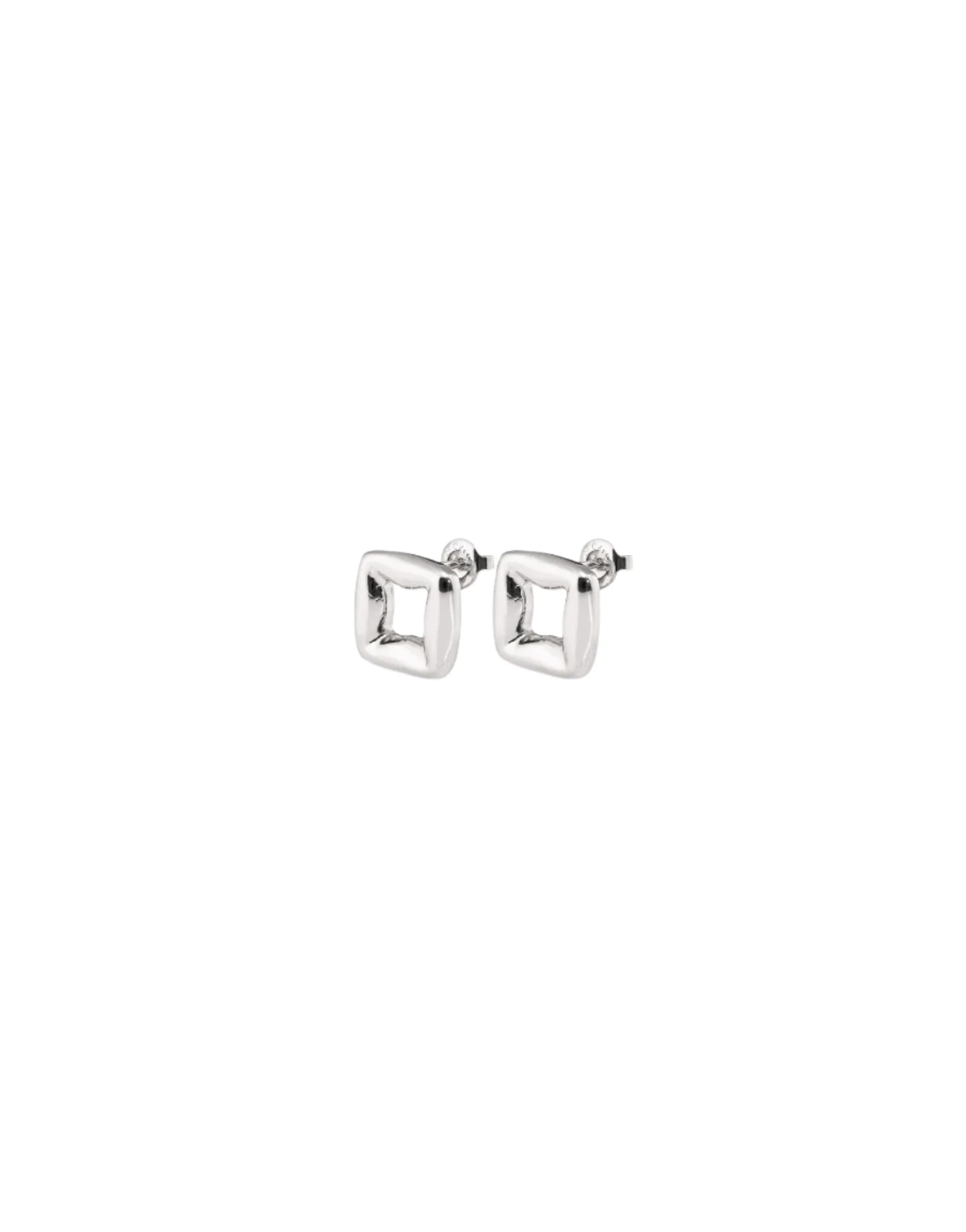 UNOde50 Femme Fatale Silver-Plated Small Link Shaped Earrings - Image 2
