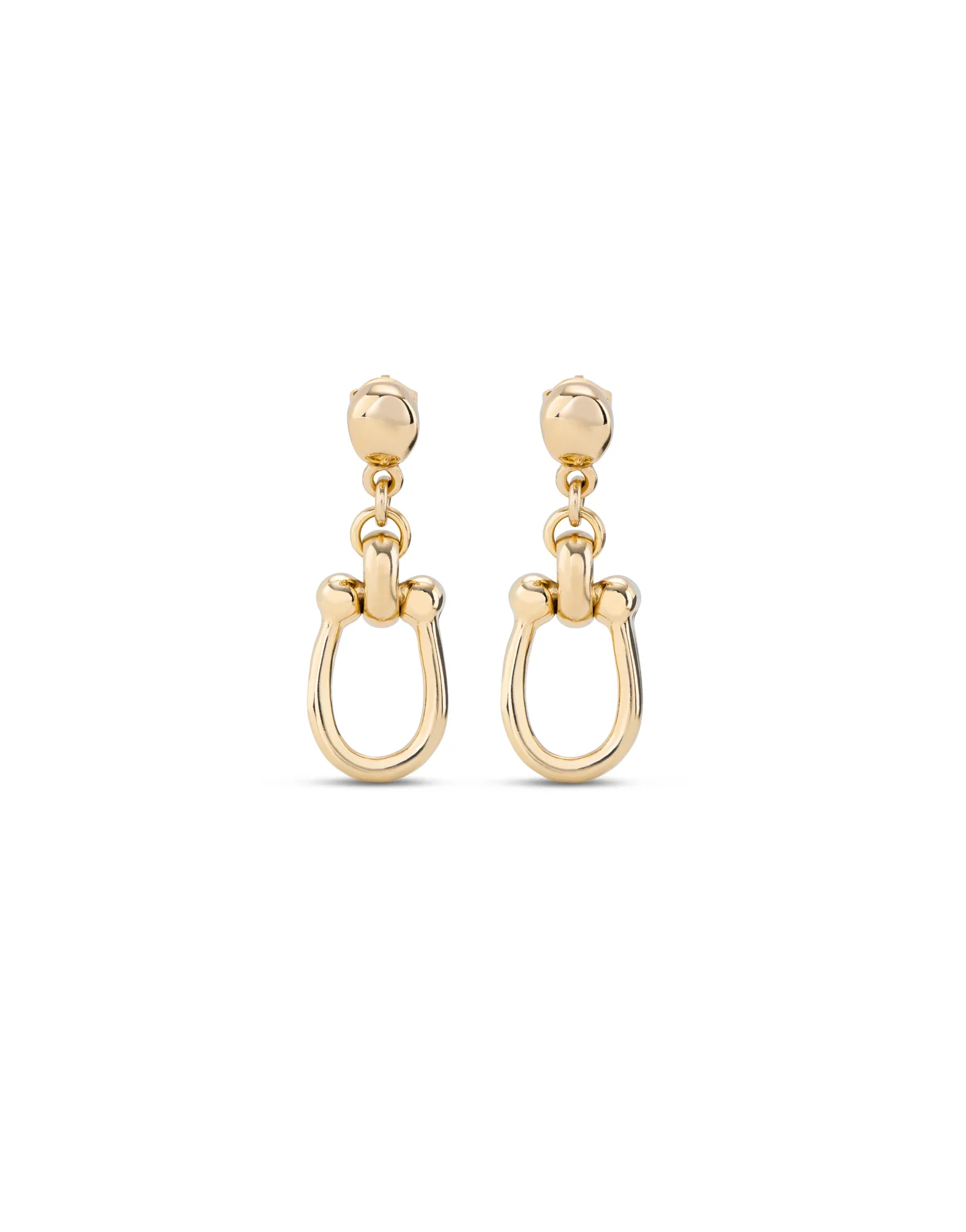 UNOde50 Youthful Gold-Plated Medium Sized Link Drop Earrings
