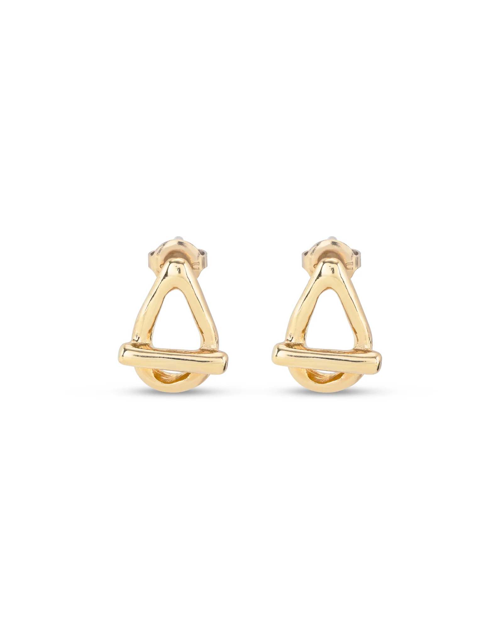 UNOde50 Youthful Gold-Plated Oval Link Drop Earrings