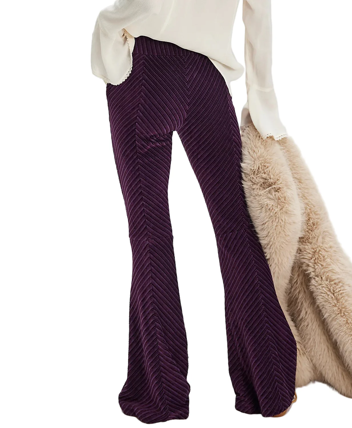 Free People Womens Penny Pull-On Velvet Pants - Image 2