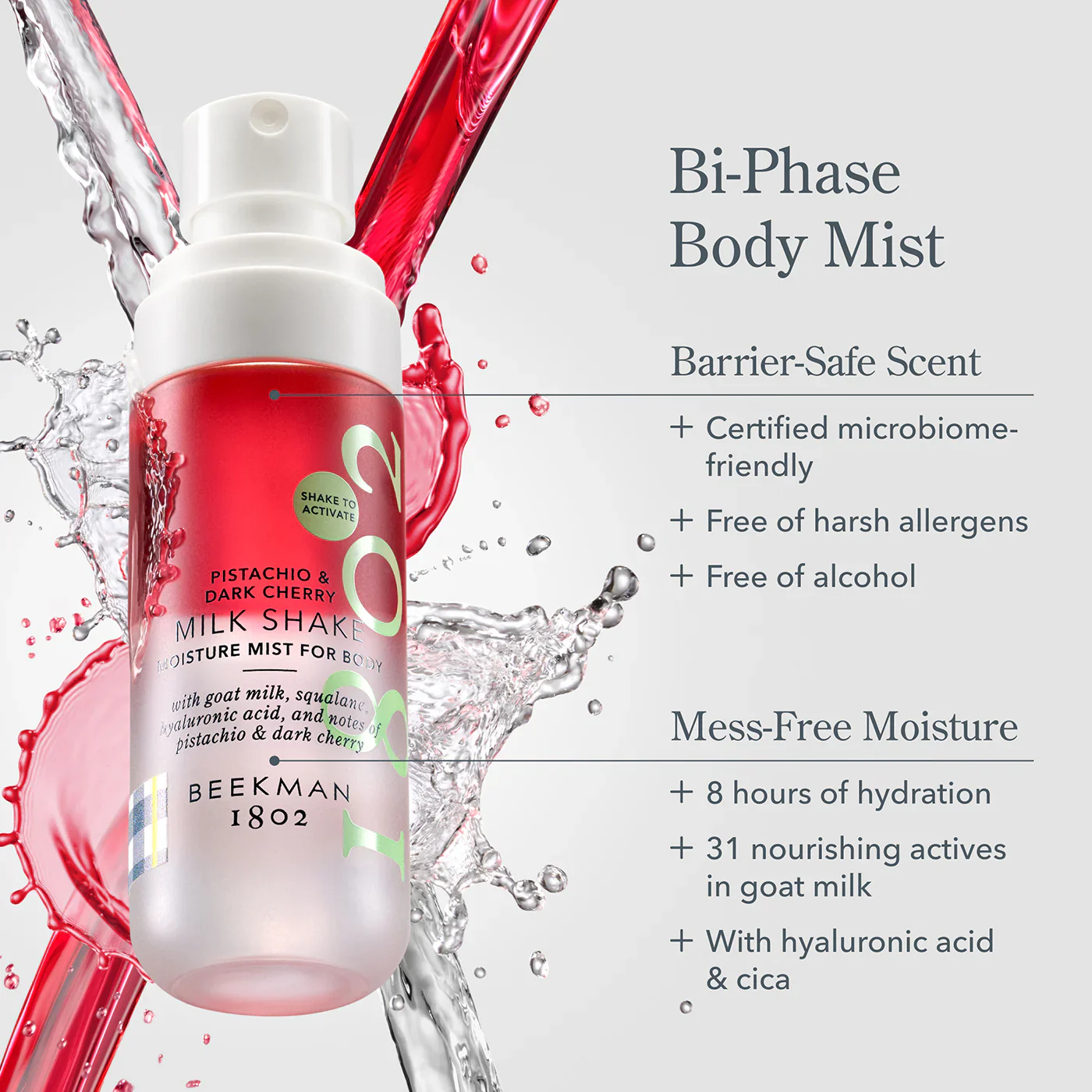 Beekman 1802 Pistachio & Dark Cherry Milk Shake Moisture Body Mist - 2 oz. - Image 3