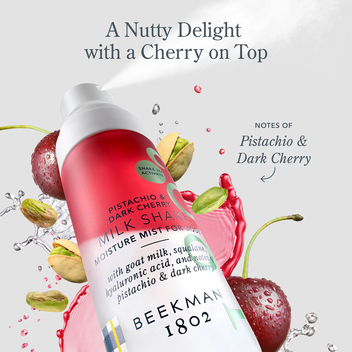 Beekman 1802 Pistachio & Dark Cherry Milk Shake Moisture Body Mist - 2 oz. - Image 4