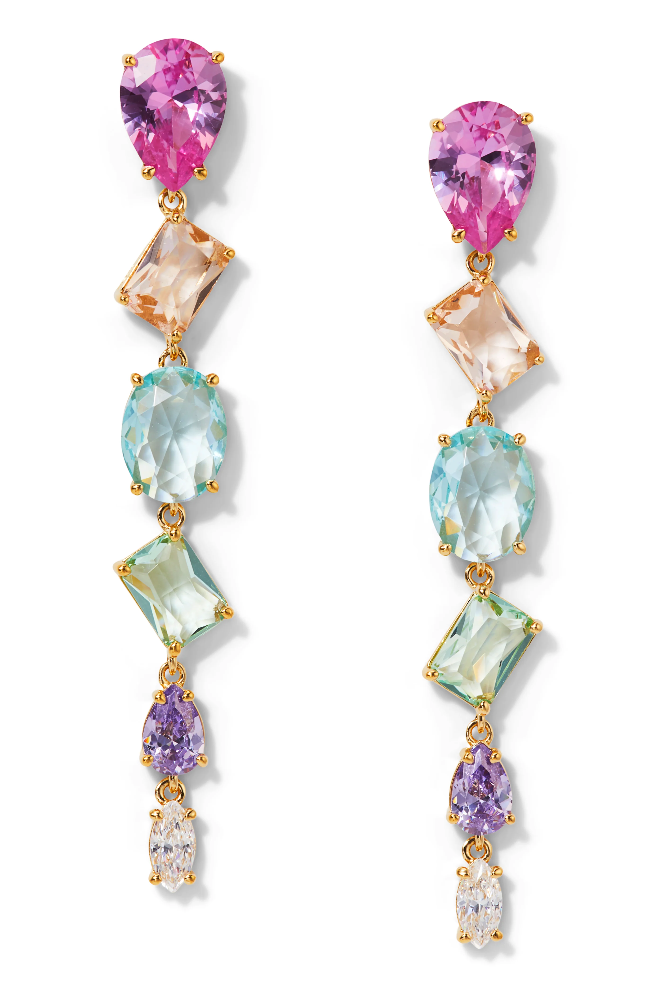 Nadri Palm Springs Multi Linear Earrings