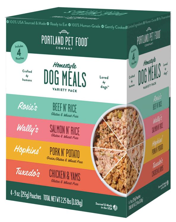 Portland Pet Food Company Homestyle Dog Meal Variety Pouches - 4 Pack