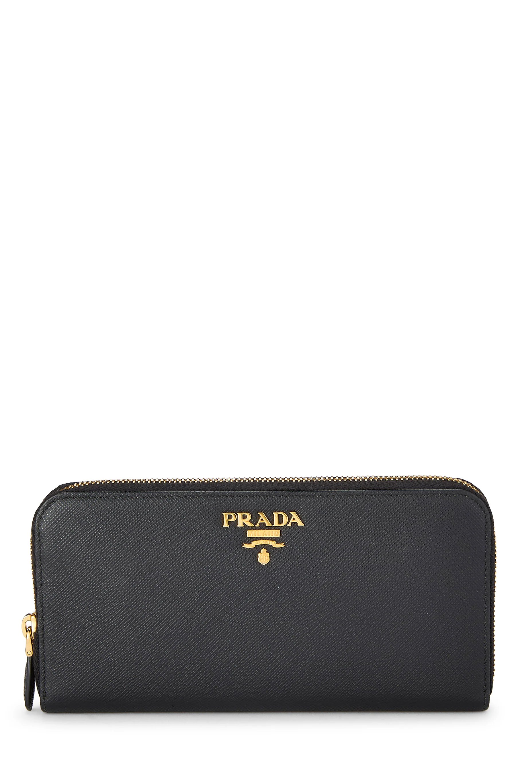 Prada Saffiano Zip Around Wallet