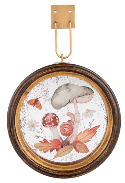 Ganz Hanging Mushroom on Antique Mirror Wall Decor - Image 3