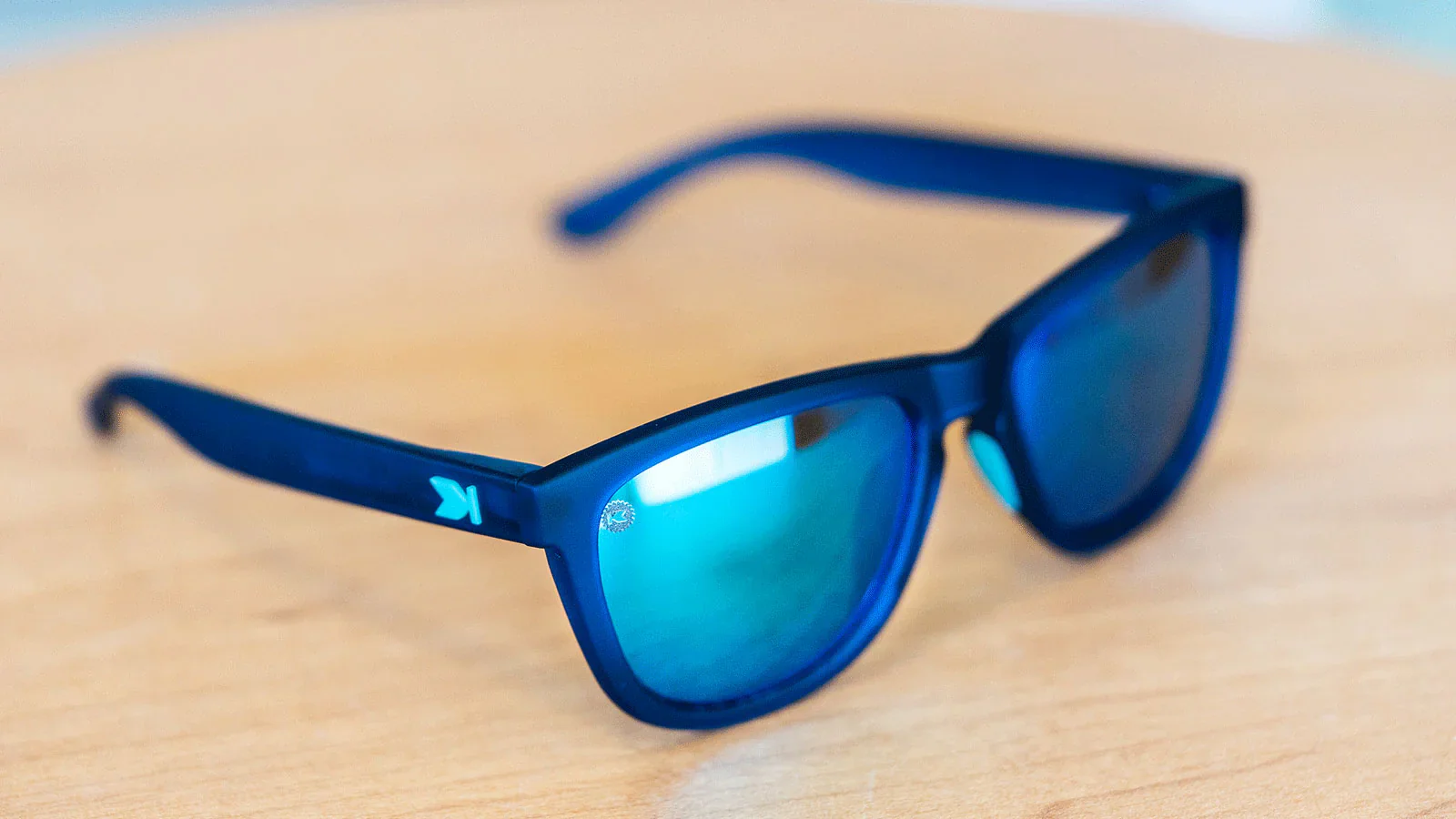 Knockaround Premiums Sport Navy Frame - Caribbean Moonshine Lens - Polarized Sunglasses - Image 5