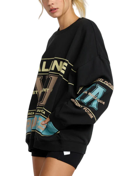 RVCA Womens Puck It Oversized Sweatshirt - Image 3