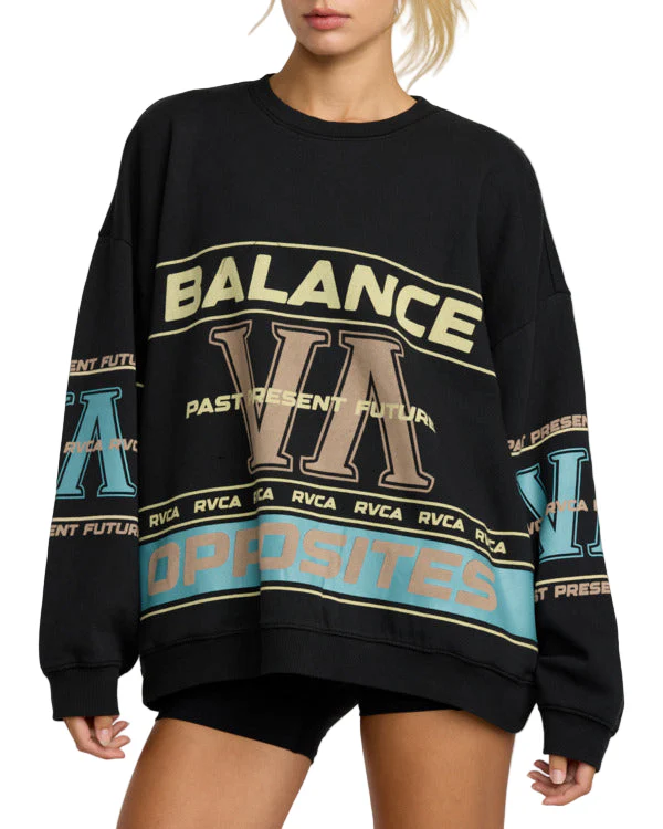 RVCA Womens Puck It Oversized Sweatshirt - Image 4