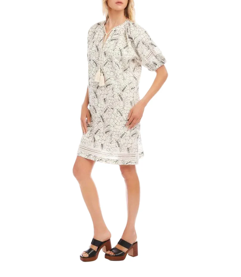 Karen Kane Womens Puff Sleeve Tassel Dress - Image 2