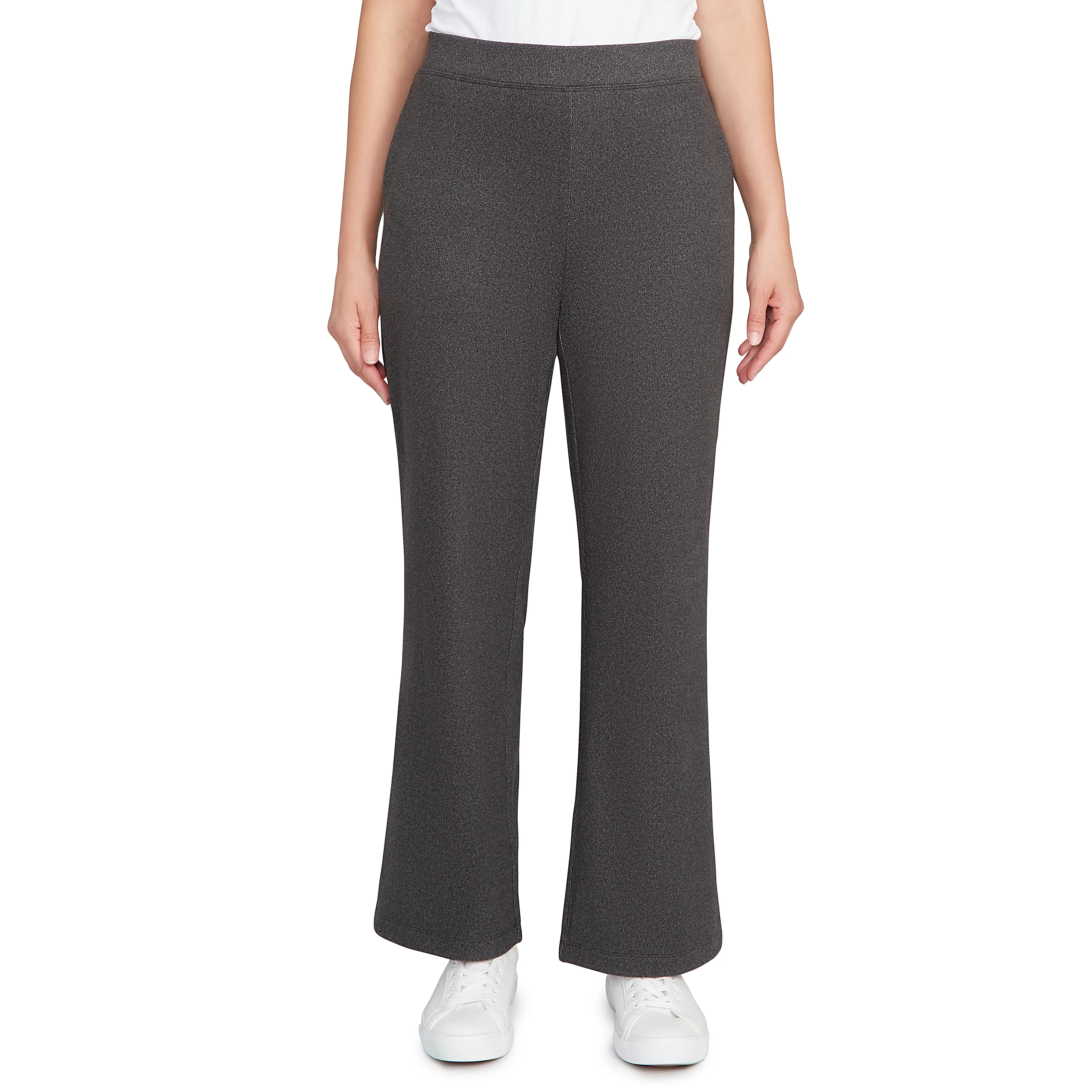 Ruby Rd. Womens Pull On Stretch Rib Straight Leg Pants