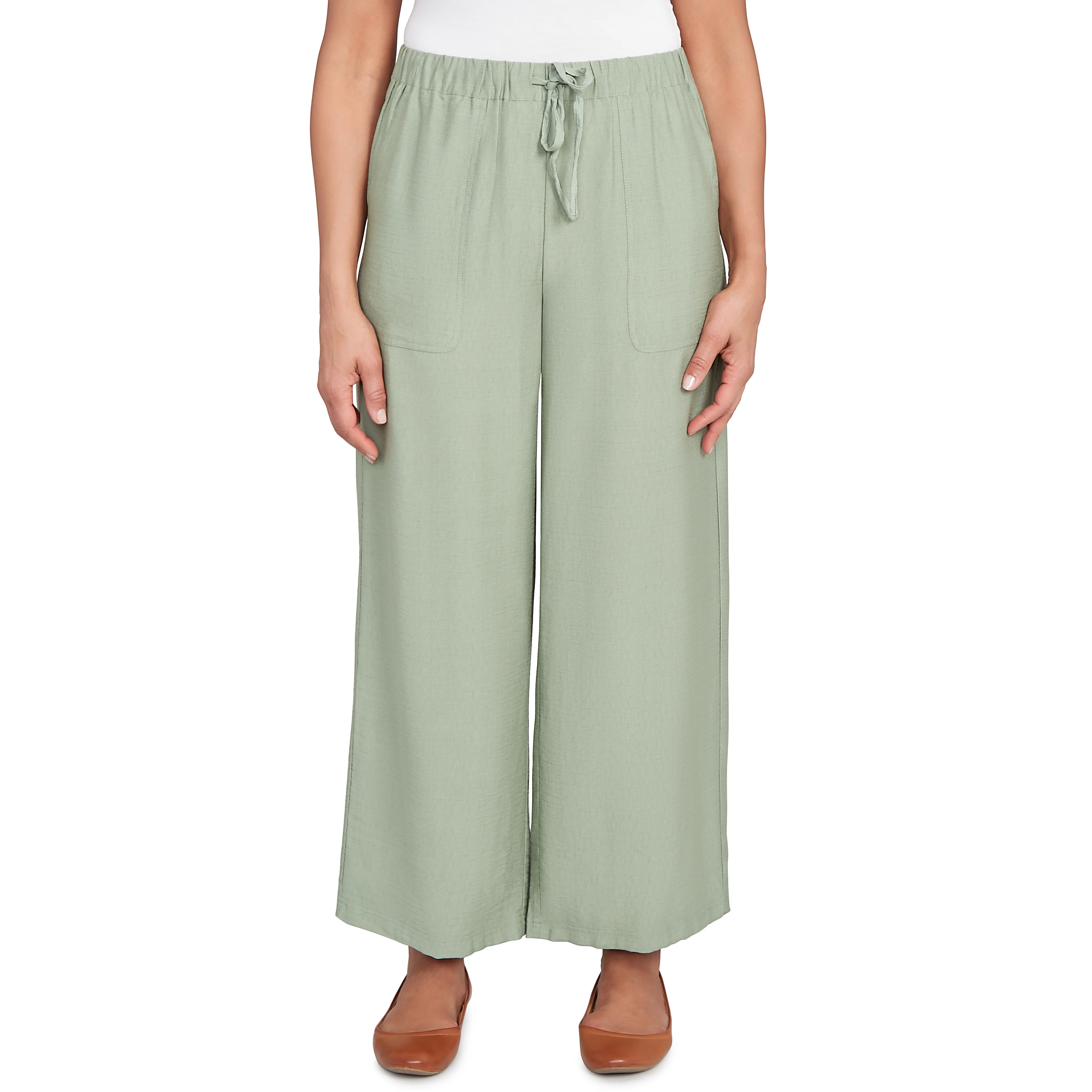 Ruby Rd. Womens Pull On Wide Leg Pants