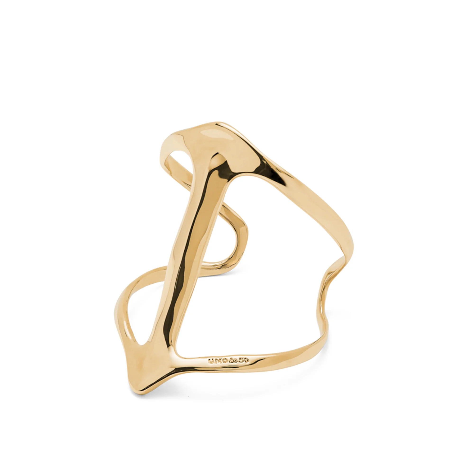 UNOde50 Ser Majestuosa Gold-Plated Manta Ray Topaz Bracelet - Medium - Image 2