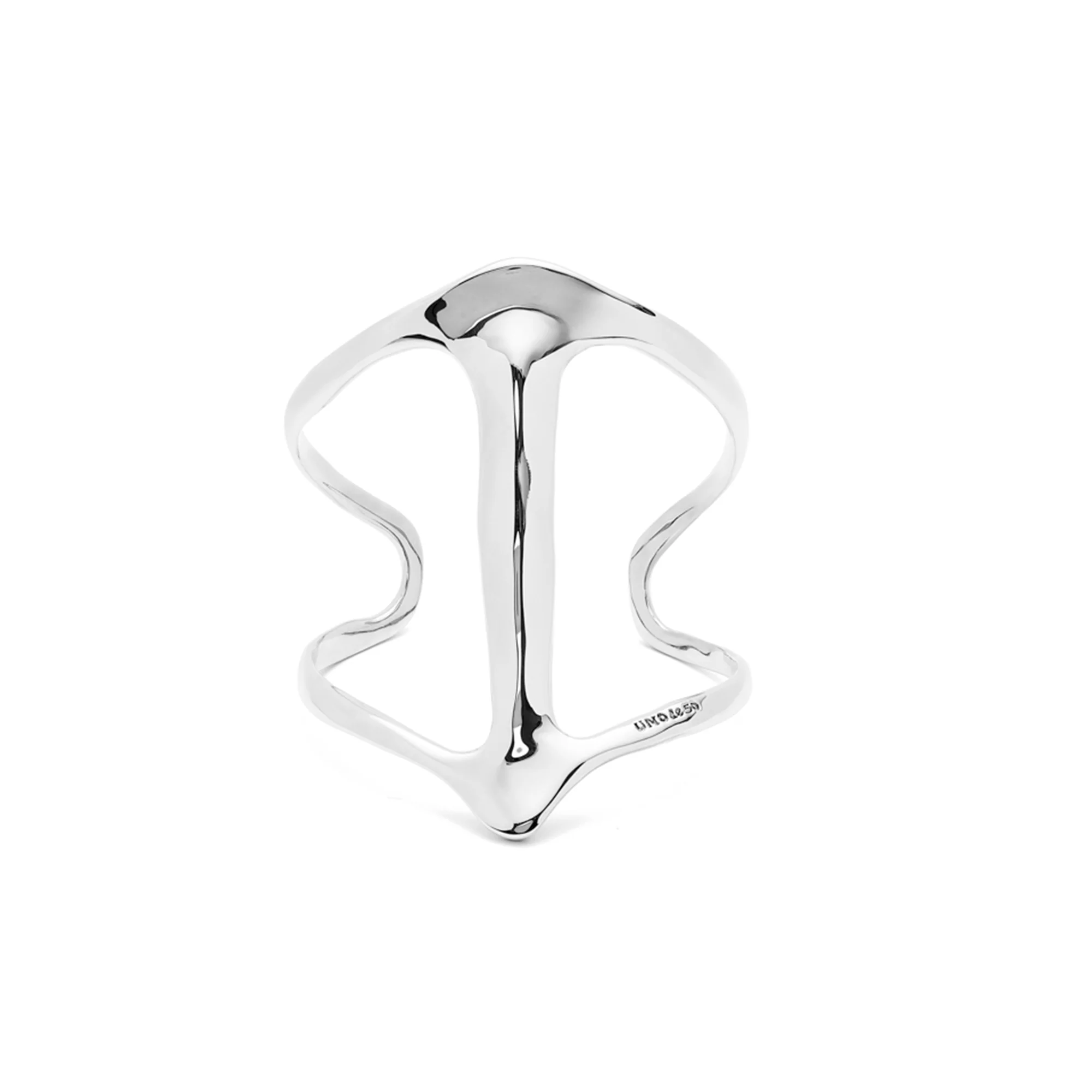 UNOde50 Ser Majestuosa Silver-Plated Manta Ray Topaz Bracelet - Medium