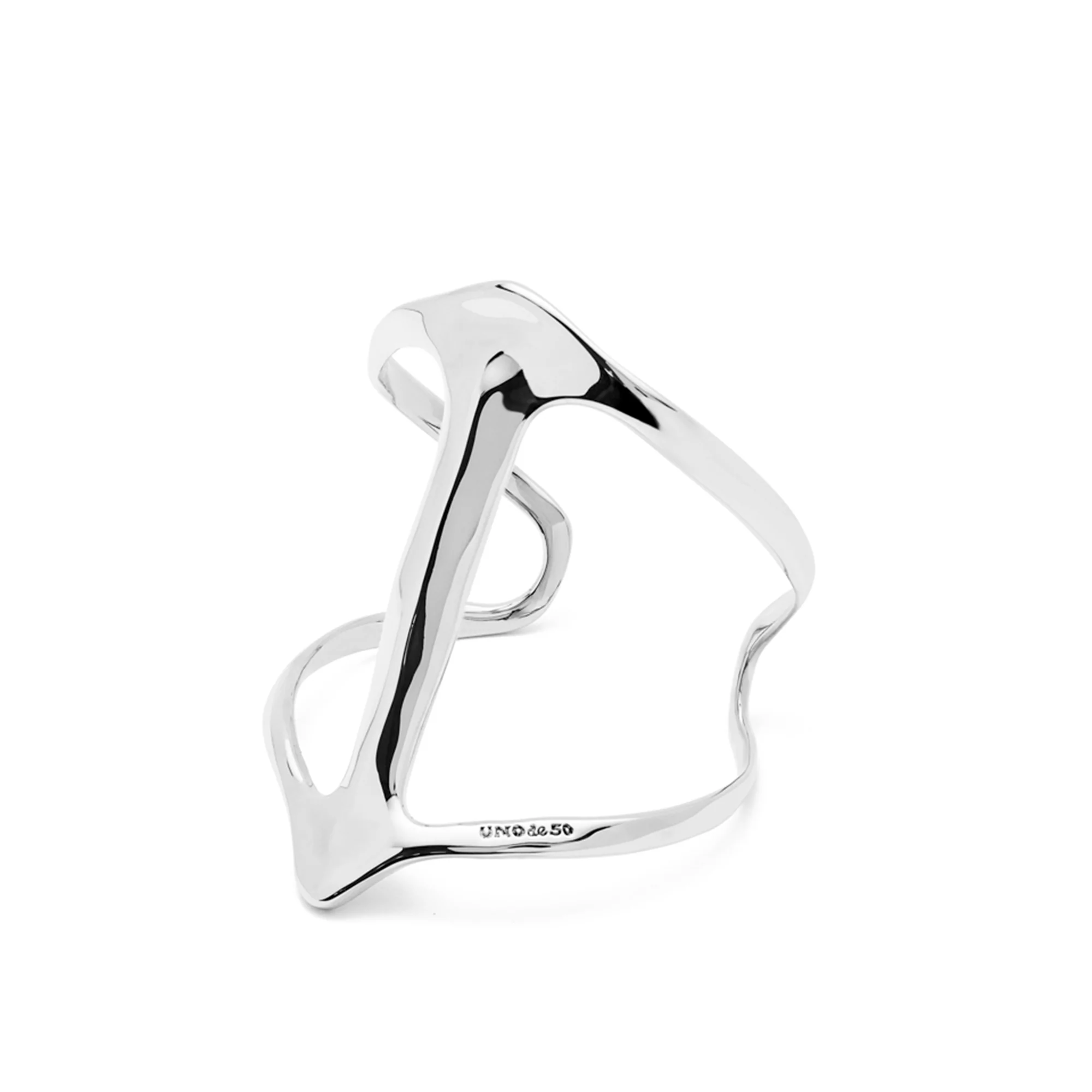 UNOde50 Ser Majestuosa Silver-Plated Manta Ray Topaz Bracelet - Medium - Image 2