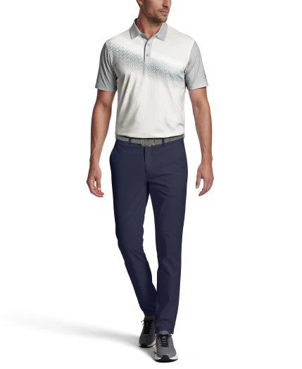 PGA Tour Mens Asymmetric Energy Geo Color Block Golf Short Sleeve Polo Shirt - Image 4