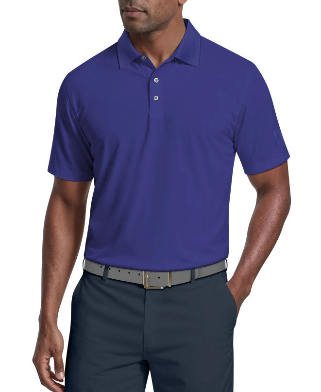 PGA Tour Mens Airflux Solid Mesh Golf Short Sleeve Polo Shirt - Image 2