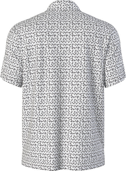 PGA Tour Mens Asymmetrical Novelty Print Golf Short Sleeve Polo Shirt - Image 2