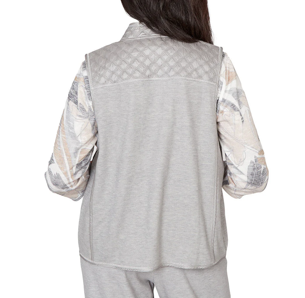 Ruby Rd. Womens Quilted Snap Front Vest - Image 4