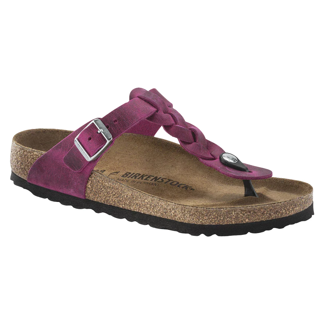 Birkenstock Womens Gizeh Braided Oiled Leather Sandals - Regular/Wide - Image 2