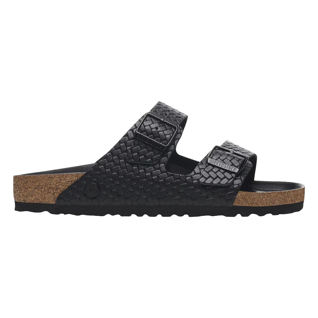 Birkenstock Womens Arizona Woven Embossed Leather Sandals - Regular/Wide