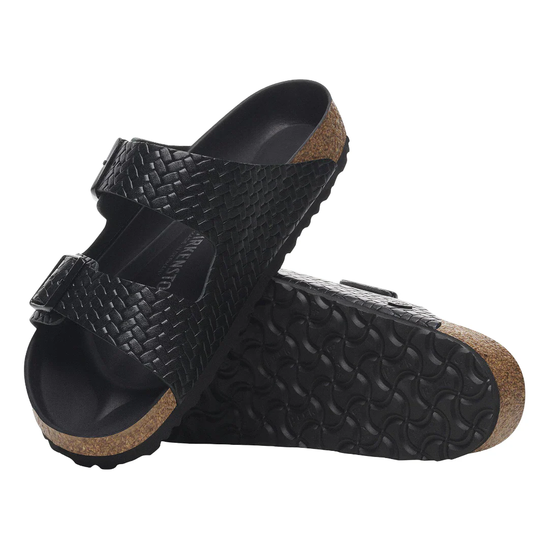 Birkenstock Womens Arizona Woven Embossed Leather Sandals - Regular/Wide - Image 5