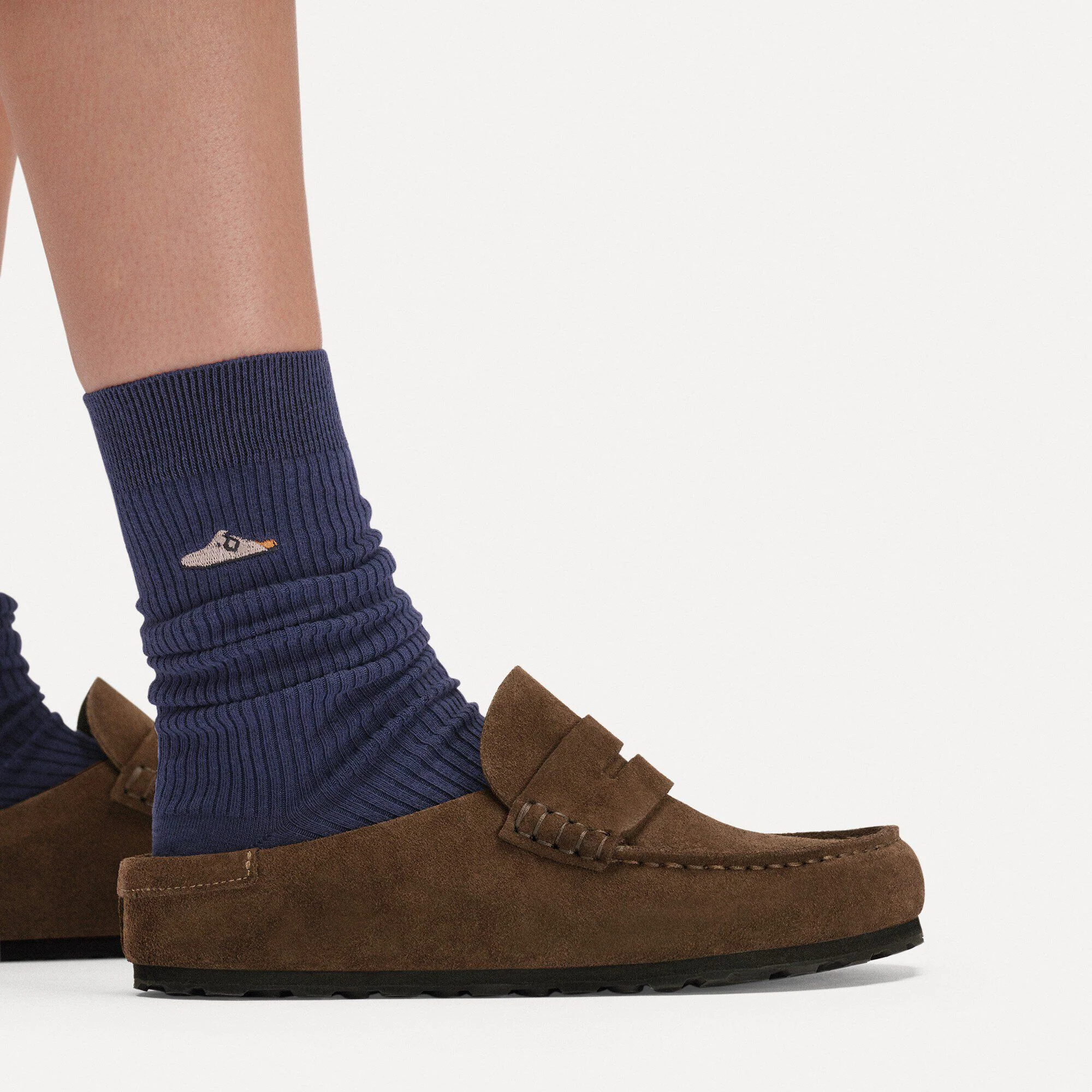 Birkenstock Naples Wrapped Suede Leather Clogs - Regular/Wide - Image 7