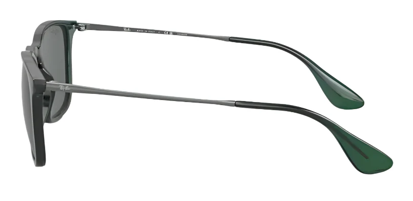 Ray-Ban Mens Chris Polarized Sunglasses - Transparent Green/Dark Grey - Image 3