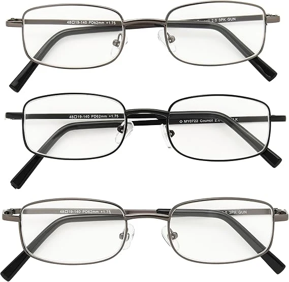 Foster Grant Mens Council Glasses 3 Pack - Power +1.75