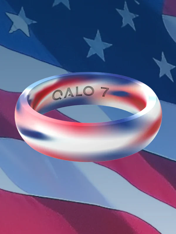 QALO Womens RWB Folds of Honor Classic Ring - Size 7 - Image 4