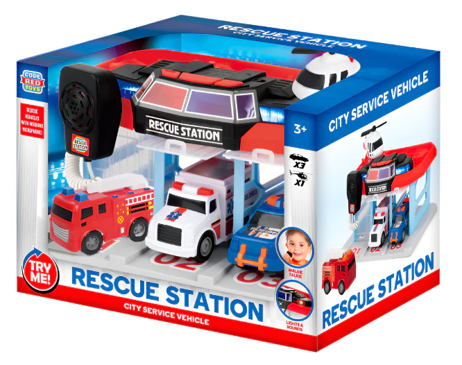 Code Red Toys Rescue Station City Service Vehicle Toy - Image 3