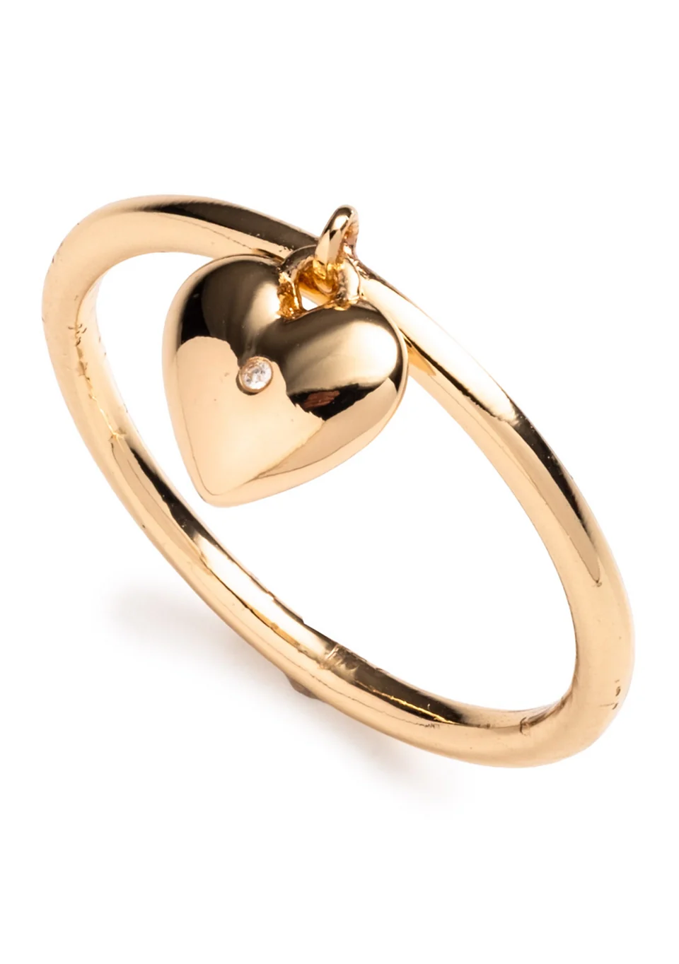 Lauren Ralph Lauren Gold-Tone Puffy Heart Ring - Size 7