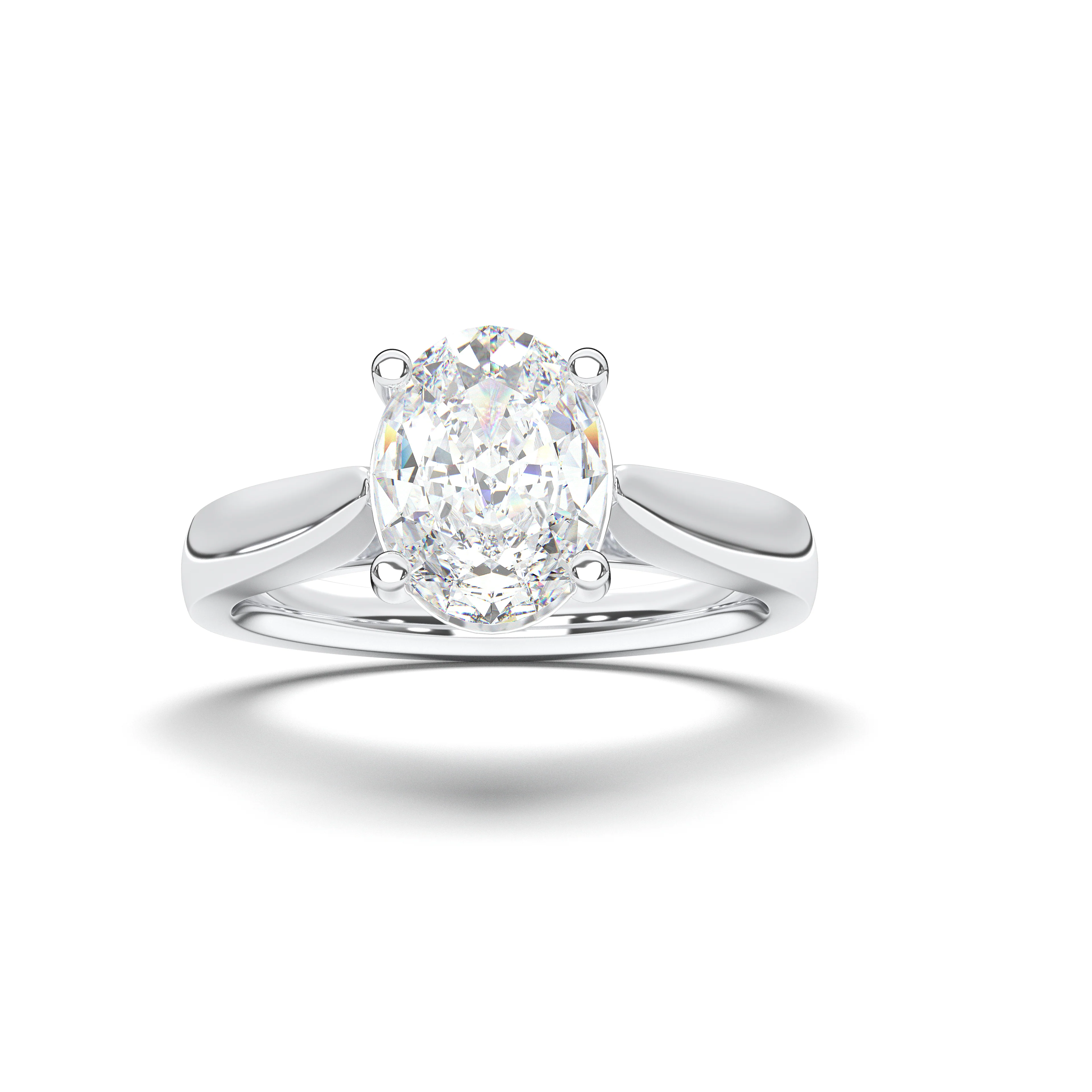 Badgley Mischka 2.00 CTW Oval Solitaire Lab-Grown Diamond Ring - Size 7