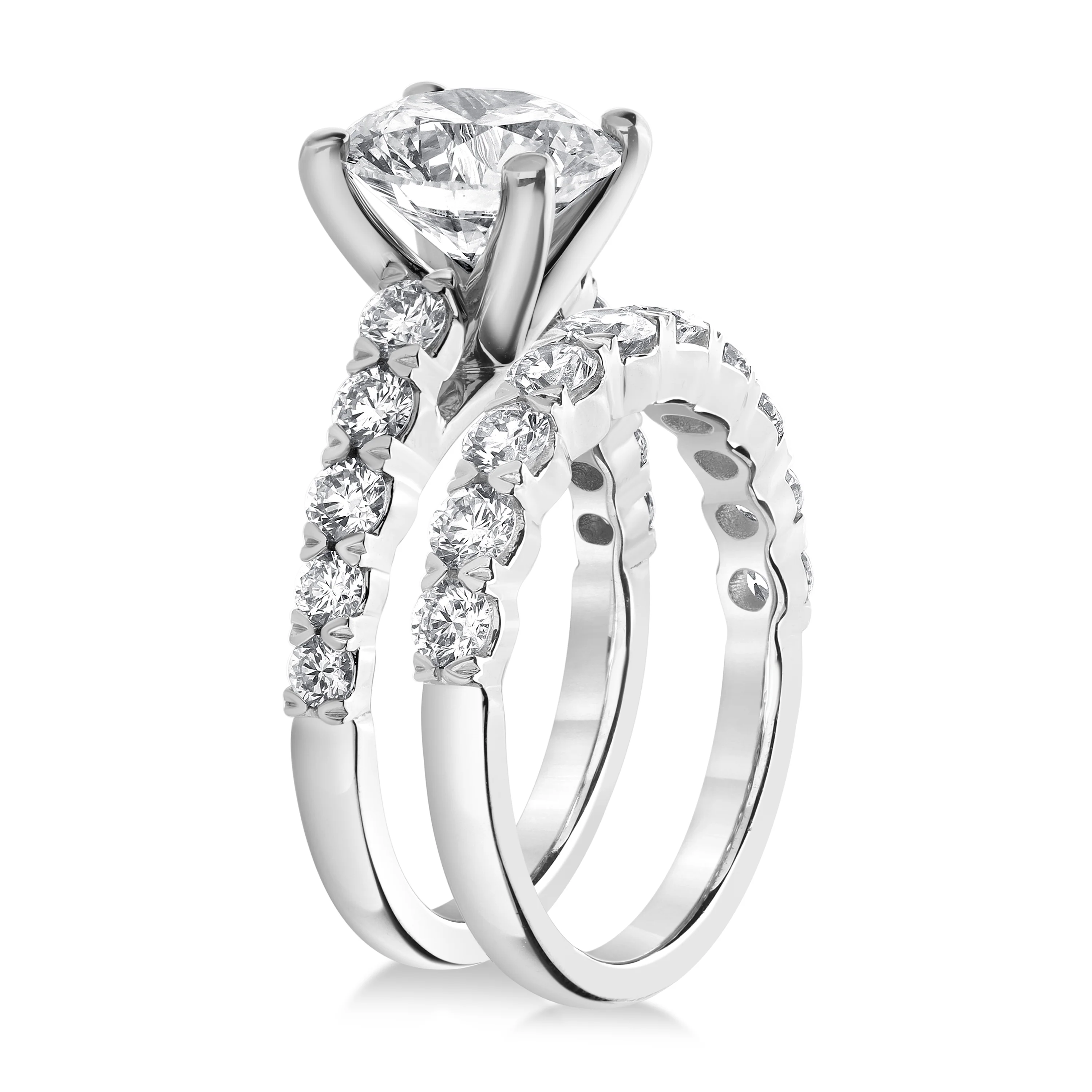 Badgley Mischka 3.25 CTW Lab-Grown Diamond 10K Gold Bridal Ring Set - Size 7 - Image 3