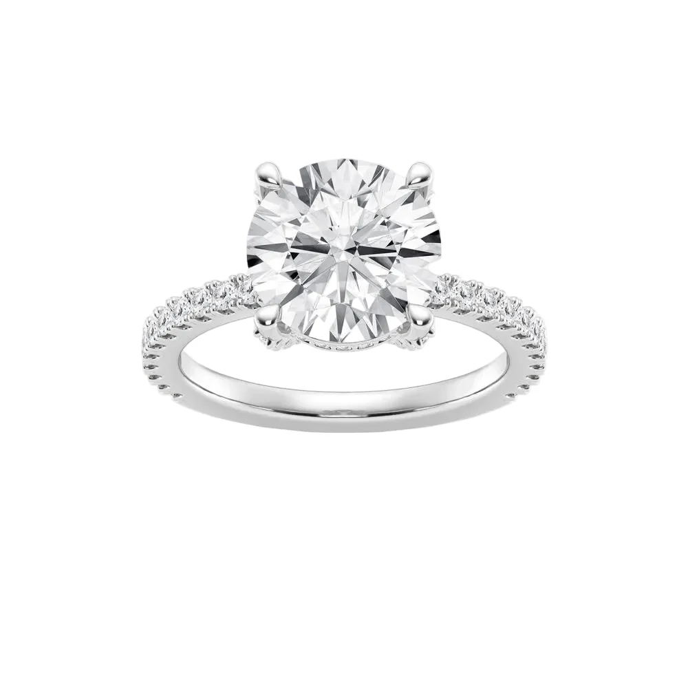 Badgley Mischka 3.45 CTW Round Solitaire Diamond 10K Gold Ring - Size 7
