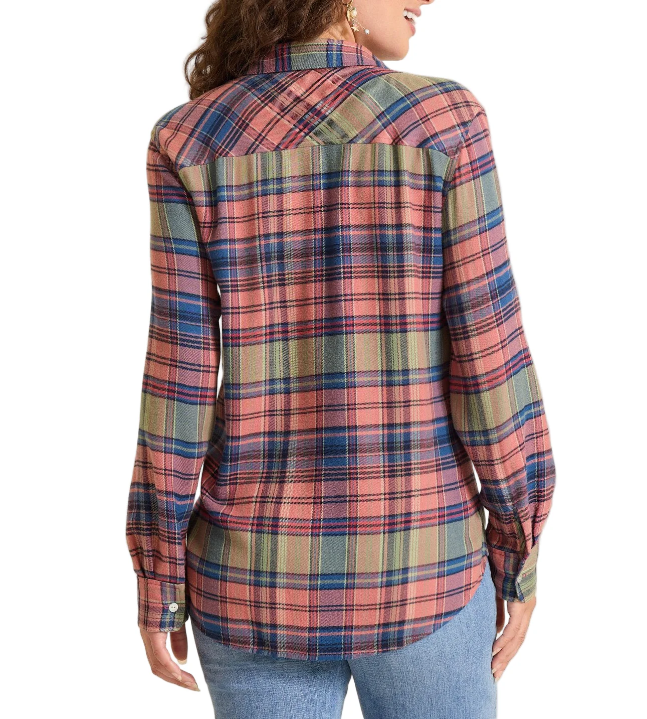 Tommy Bahama Womens Ruby Shores Flannel Long Sleeve Shirt - Image 2