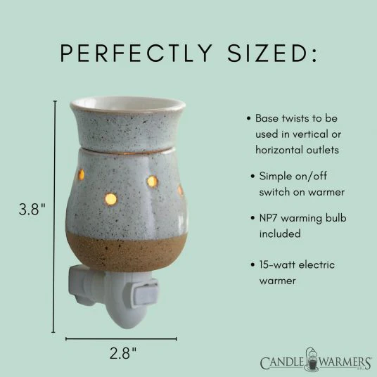 Candle Warmers Etc. Rustic White Pluggable Fragrance Warmer - Image 4