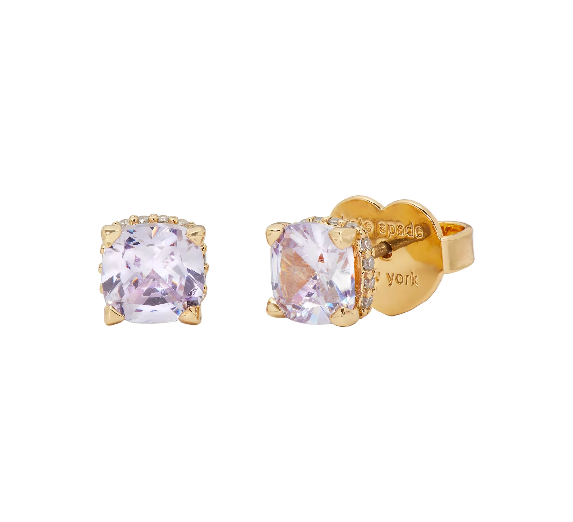 Kate Spade Little Luxuries Lavender 6mm Square Stud Earrings