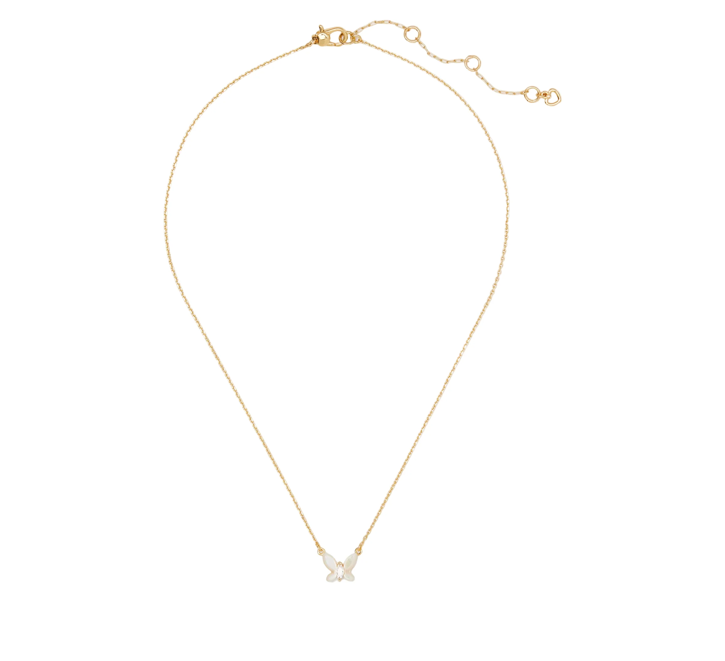 Kate Spade White Social Butterfly Pendant Necklace - Image 2