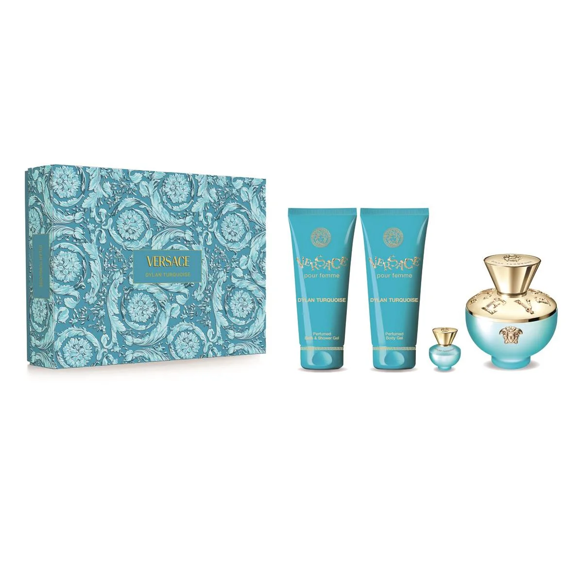 Versace Dylan Turquoise Eau De Toilette Set - 4-Piece