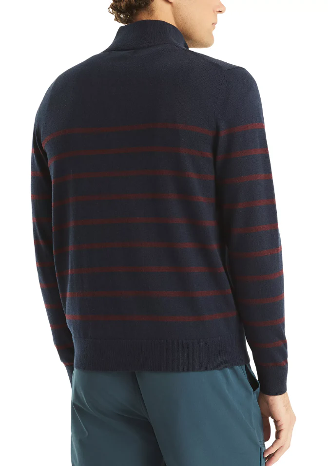 Nautica Mens Navtech Striped 1/4 Zip Sweater - Image 2