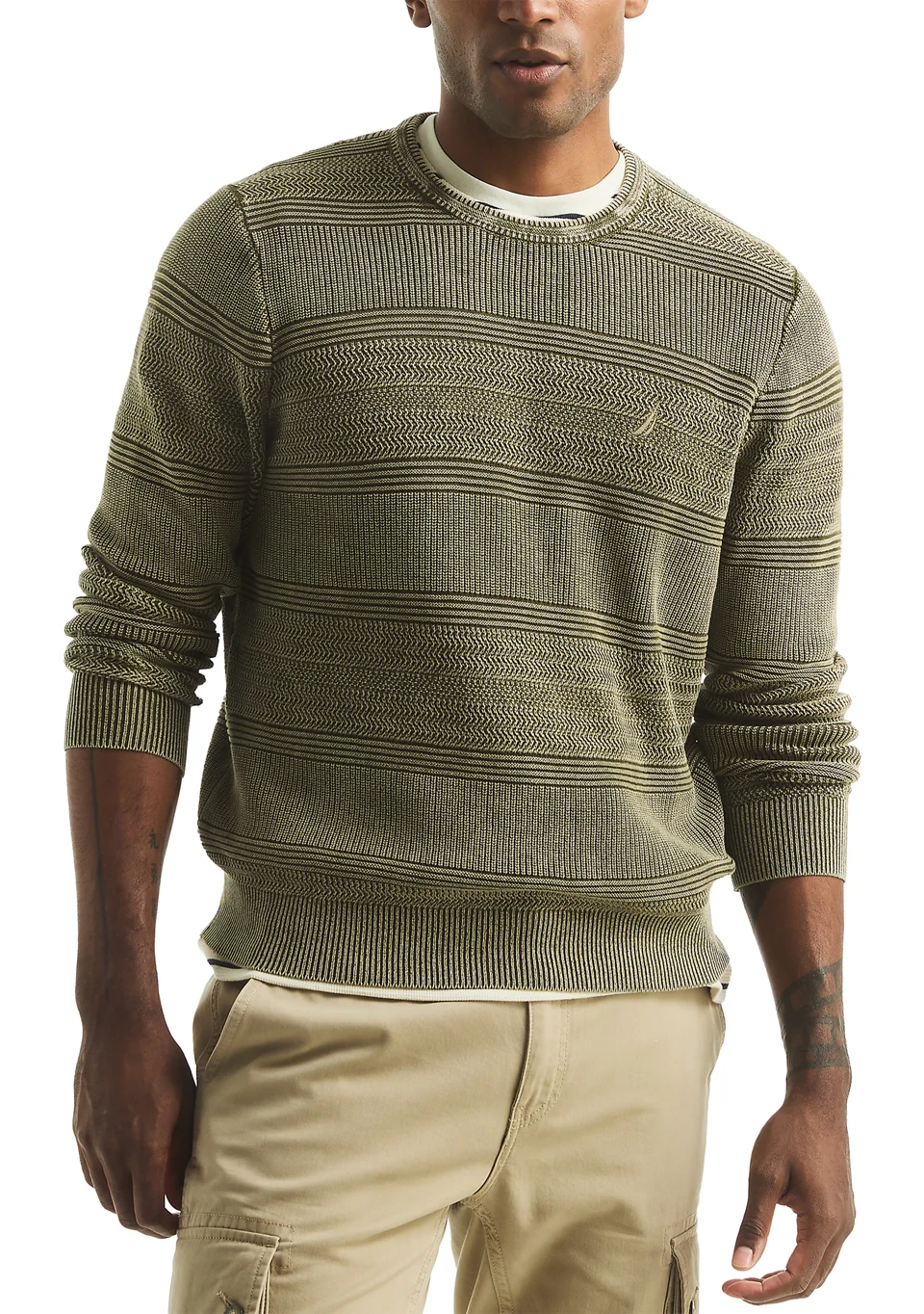 Nautica Mens Stonewashed Crewneck Sweater - Image 2