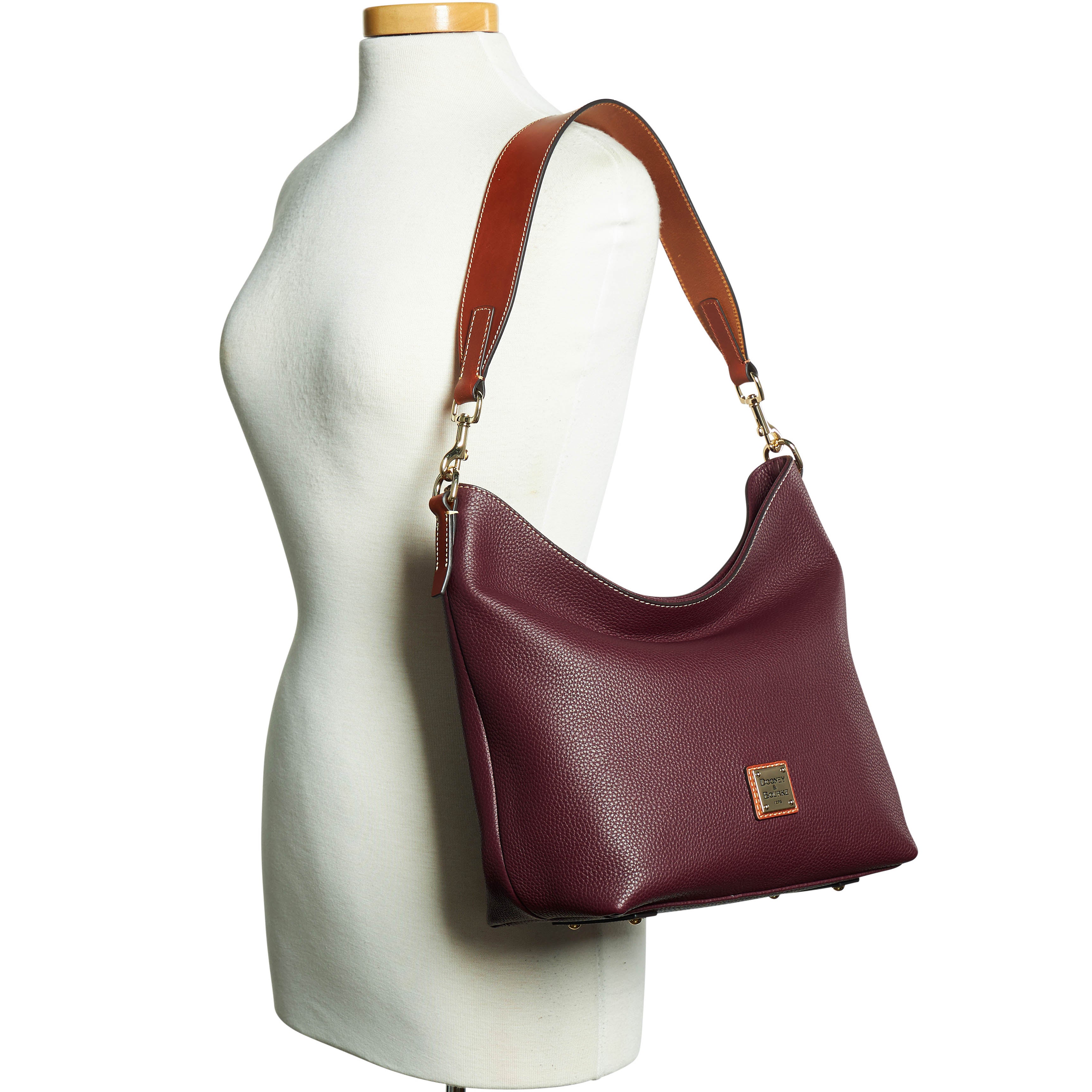 Dooney & Bourke Pebble Grain Sac Hobo Handbag - Image 5