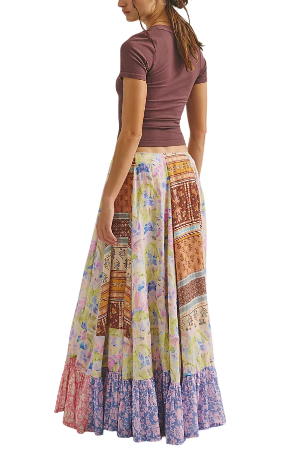 Free People Womens Santa Eulalia Printed Maxi Skirt - Image 3