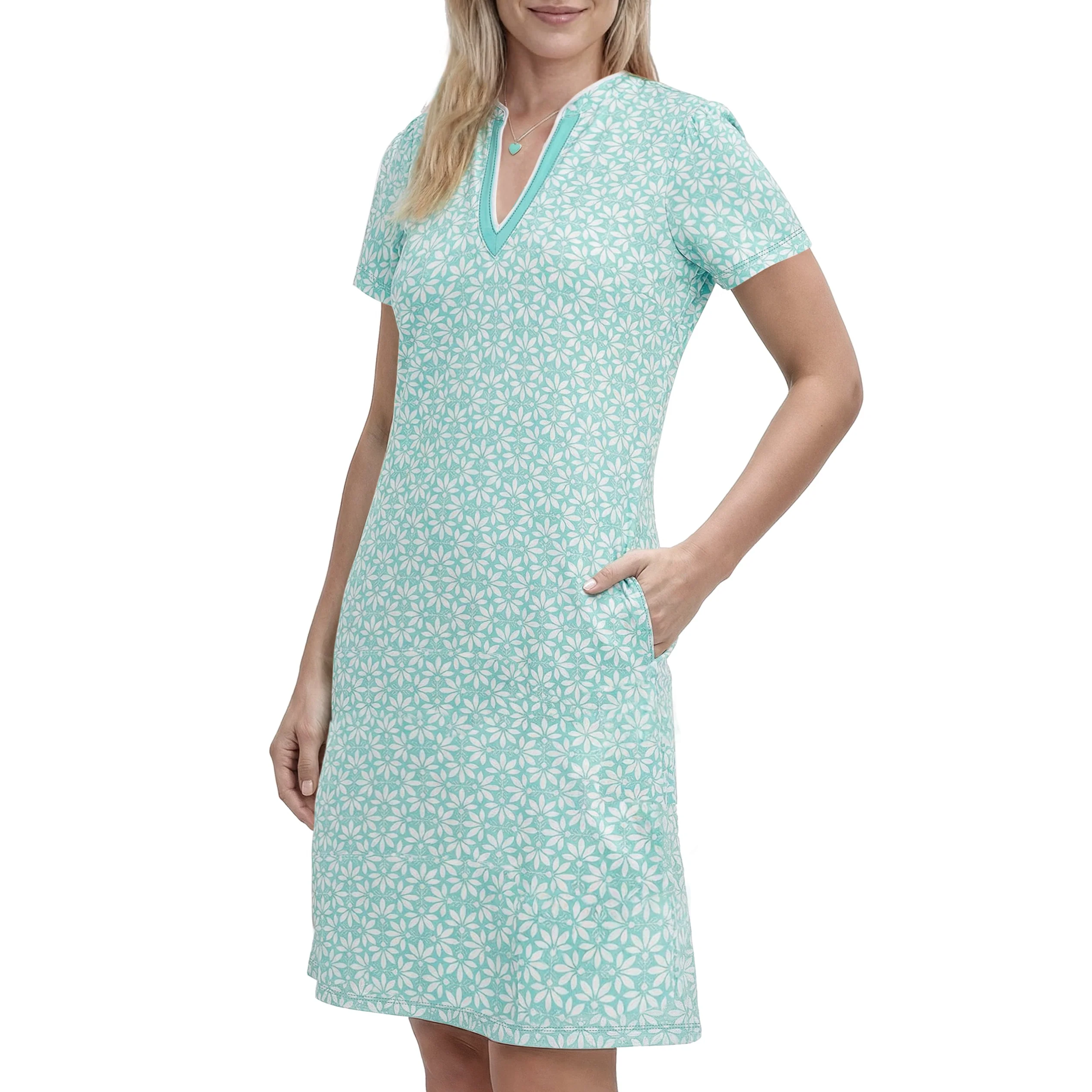 IZOD Womens Sara Printed Short Sleeve Dress - Image 2