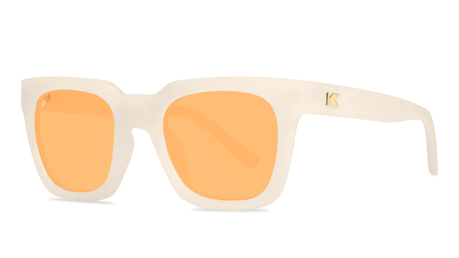 Knockaround Orange Dreamsicle Songbirds Glossy Orange Cream Frame - Tangelo Lens - Polarized Sunglasses - Image 3