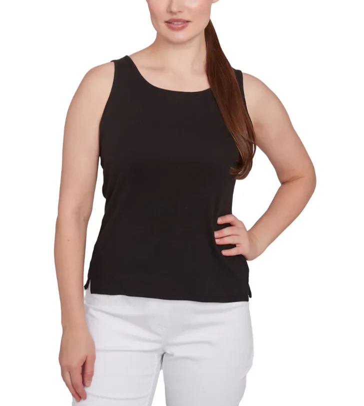 Ruby Rd. Womens Cotton Rib Knit Tank Top