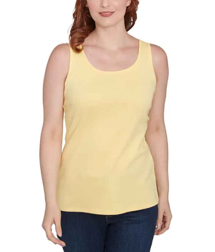 Ruby Rd. Womens Cotton Rib Knit Tank Top - Image 3